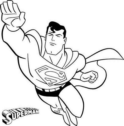 superman flying   sky coloring page