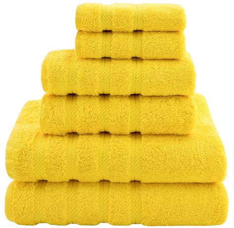 american soft linen bath linen set  pc towel set yellow  pc towel set walmartcom