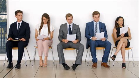 group  job candidates waiting interview  stock footage sbv  storyblocks