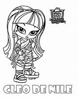 Monster High Coloring Pages Printable Colouring Cleo Monsters Print Printables sketch template