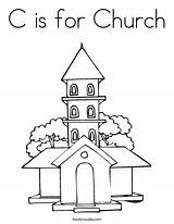 Church Coloring Drawing Simple Outline Print Getdrawings Built California Usa Service Twistynoodle sketch template