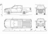 Mitsubishi L200 Cad Cab Crew Autocad Dwg Dwgmodels Toyota 2d Salvo Hilux Isuzu Max Em Mercedes Drawings sketch template