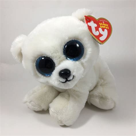 ty beanie baby  ari white polar bear stuffed animal plush