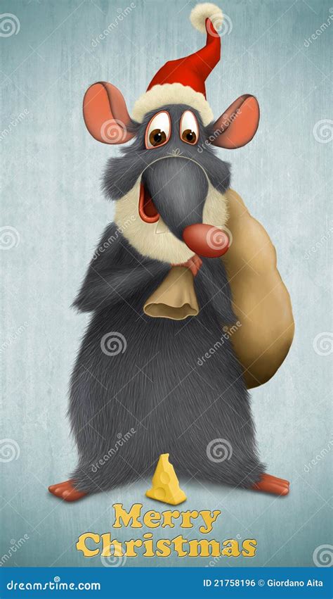 merry christmas mouse royalty  stock image image