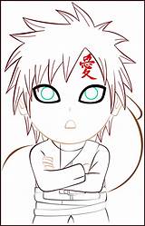 Gaara Chibi Coloring Pages Line Naruto Colouring Deviantart Lineart Shippuden Choose Board sketch template