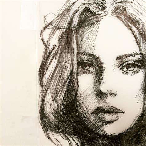 ballpoint study  janesko art illustration face  draw