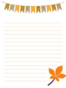 fall autumn writing paper  teacher  heart tpt