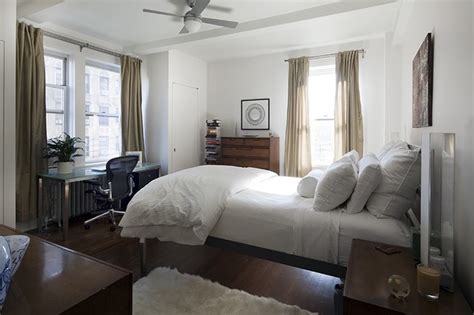 manhattan pre war apartment eclectic bedroom  york  hirshson architecture design