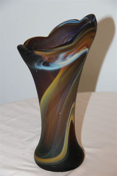 Large Colorful Hand Blown Glass Vase Glass Blowing Vase Hand Blown