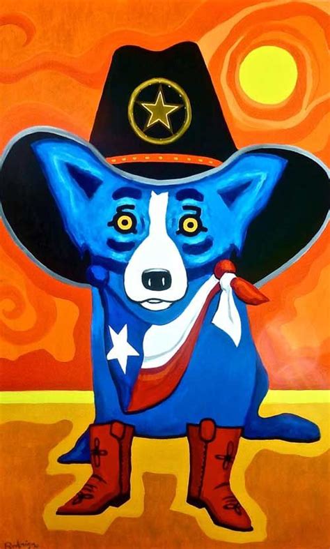 blue dog art blue dog painting dog paintings