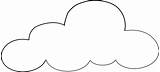 Cloud Coloring Pages Printable Kids sketch template