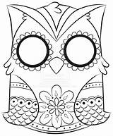 Coloring Pages Skull Owl Printable Kids Adult Sheets Easy Girl Choose Board sketch template