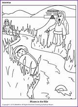 Moses Coloring Nile Kids Biblewise Baby Fun Sunday School Pdf Commandments Korner Choose Board sketch template