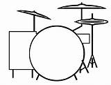Drum Set Rock Drawing Coloring Roll Drums Pages Drawings Kids Music Printable Shapes Shape Easy Simple Outline Musical Draw Kit sketch template