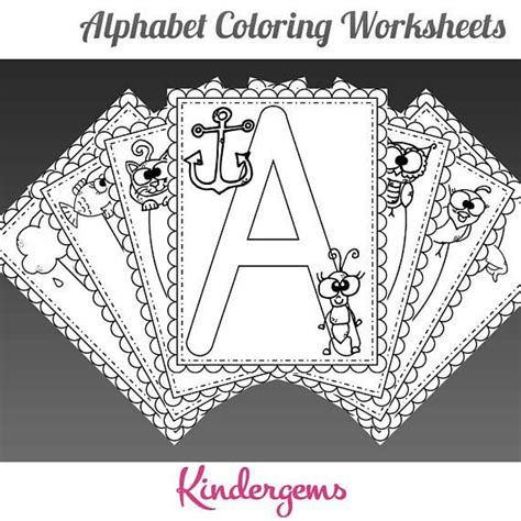 alphabet coloring worksheets instant   preschool color