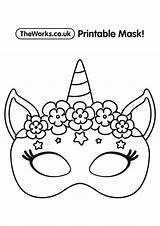 Unicorn Masquerade sketch template