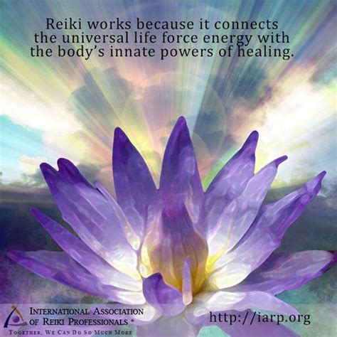 reiki works because it connects the universal life force energy with