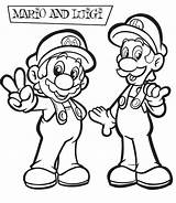 Mario Coloring Pages Luigi sketch template