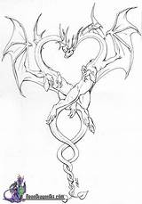 Drachen Fabelwesen Dragones Herz Malvorlagen Mythical Tattoos Skizzierung Tatuajes Drache Nachzeichnen Erwachsenen Figura Humana Lapiz sketch template