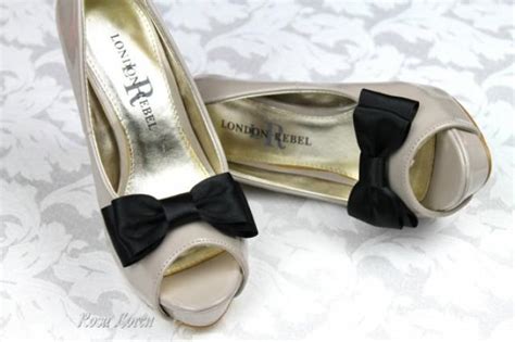 black shoe bows black bow shoe clips black wedding accessories shoes clip black bow clip