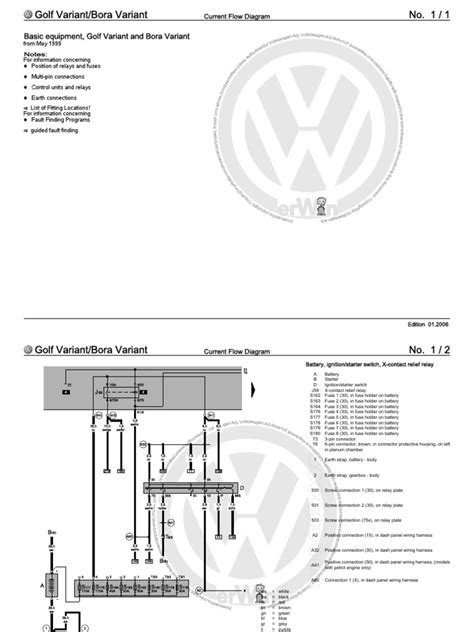volkswagen golf  electrical wiring diagramspdf cars  germany power physics