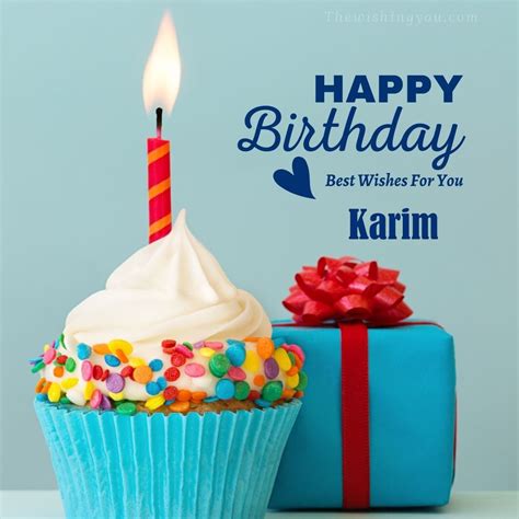 hd happy birthday karim cake images  shayari
