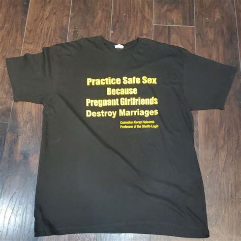 corey holcomb comedian concert show tshirt black 2xl practice safe sex