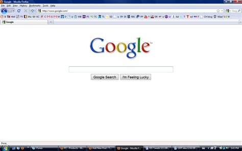 googles home page  search bar