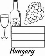 Coloring Pages Hungary Flag Flags Wine Printable Countries Children Topcoloringpages Country sketch template