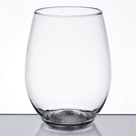 Visions 12 Oz Clear Plastic Disposable Stemless Wine