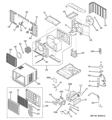 ge room air conditioner parts model aghdam sears partsdirect