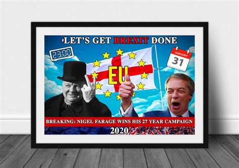 nigel farage winston churchill brexit  eu campaign lets  brexit  poster