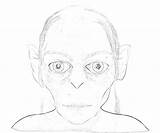 Gollum Pages Coloring Lord Rings Template sketch template