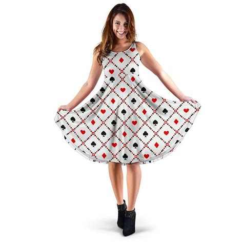 playing card casino poker pattern print dress print dress dresses