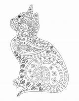 Coloring Paisley sketch template