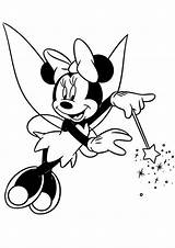 Minnie Mouse Coloring Fairy Princess Outline Printable Mickey Cliparts Disney Cartoon Sheets A4 Colouring Colornimbus Cheerleader sketch template