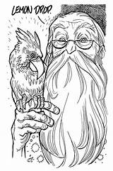 Potter Dumbledore Albus Coloring sketch template