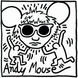 Haring Untitled Keith Mouse Andy Marker Paper 1985 Inches Cm Drawing sketch template