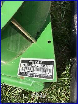 john deere za za dfs  bushel  turn mower material collection system  turn mower