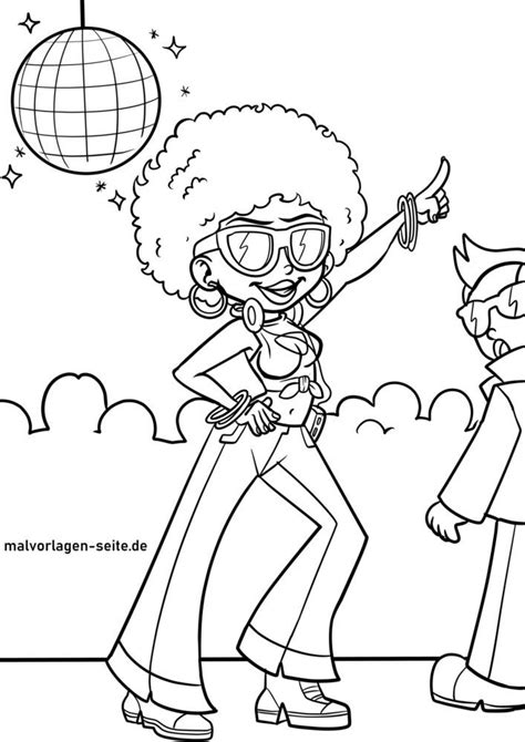 great coloring page disco dance  coloring pages