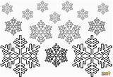 Snowflake Coloring Pages Printable Print Christmas Preschoolers Snow Colouring Color Winter Kids Printables Snowing Cut Popular Prints Book Kiddycharts Coloringhome sketch template