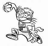 Nba Pacers Indiana Mavricks Mascot sketch template