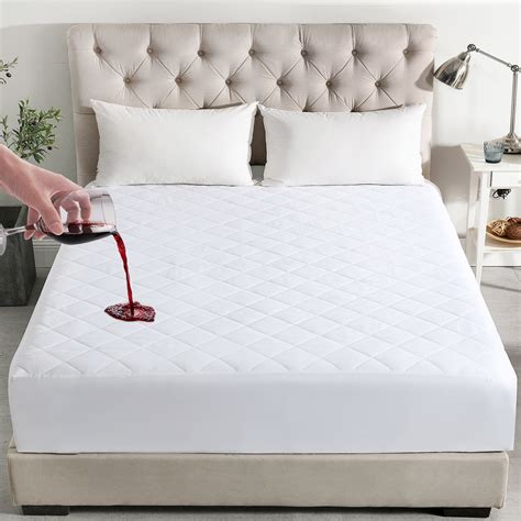 home textiles masvis queen waterproof mattress pad cover stretches up 8