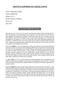 reflection essay template business