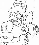 Peach Coloring Pages Baby Mario Princess Colouring Kart Popular sketch template