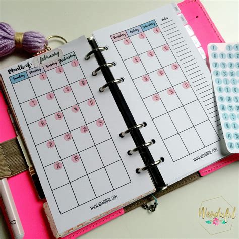 undated month   pages planner inserts wendaful planning