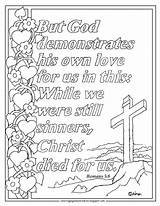 Romans Coloring Kids Pages Bible Scripture Crafts God His Print Color Verse Demonstrates Sunday School Choose Board Template sketch template