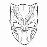 Panther Pantera Negra Maske Superheld Schwarzer Colorpages Vingadores Raskrasil sketch template