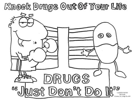 anti drug coloring pages