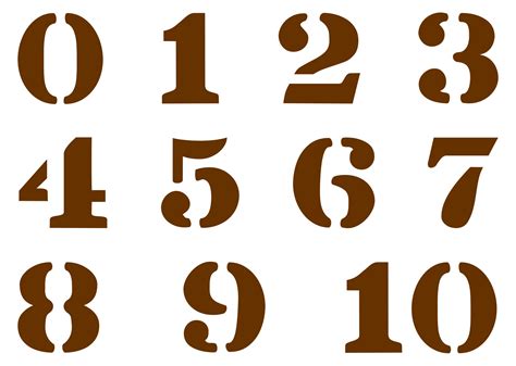 images    stencils numbers printable   number